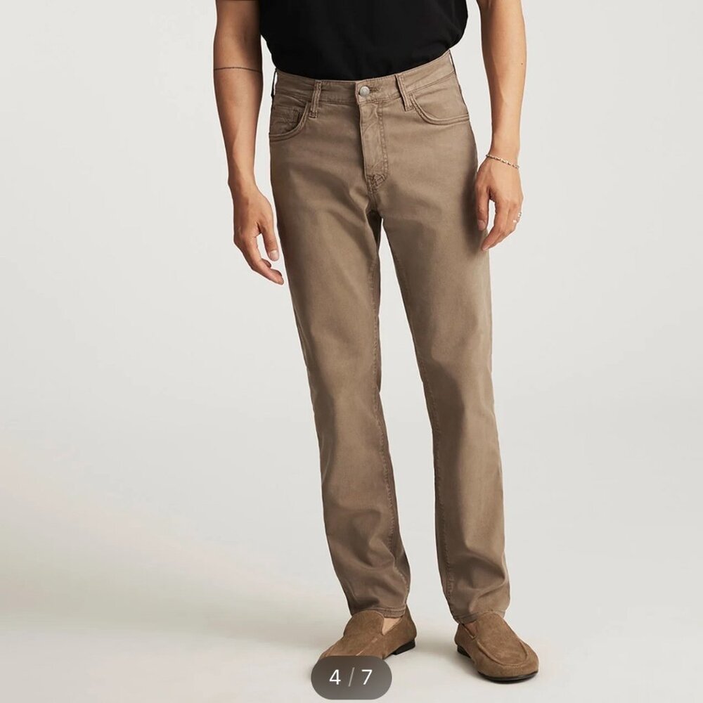 Mavi Men's Tan Steve Athletic Tapered Denim Jeans, Size 38x30‎